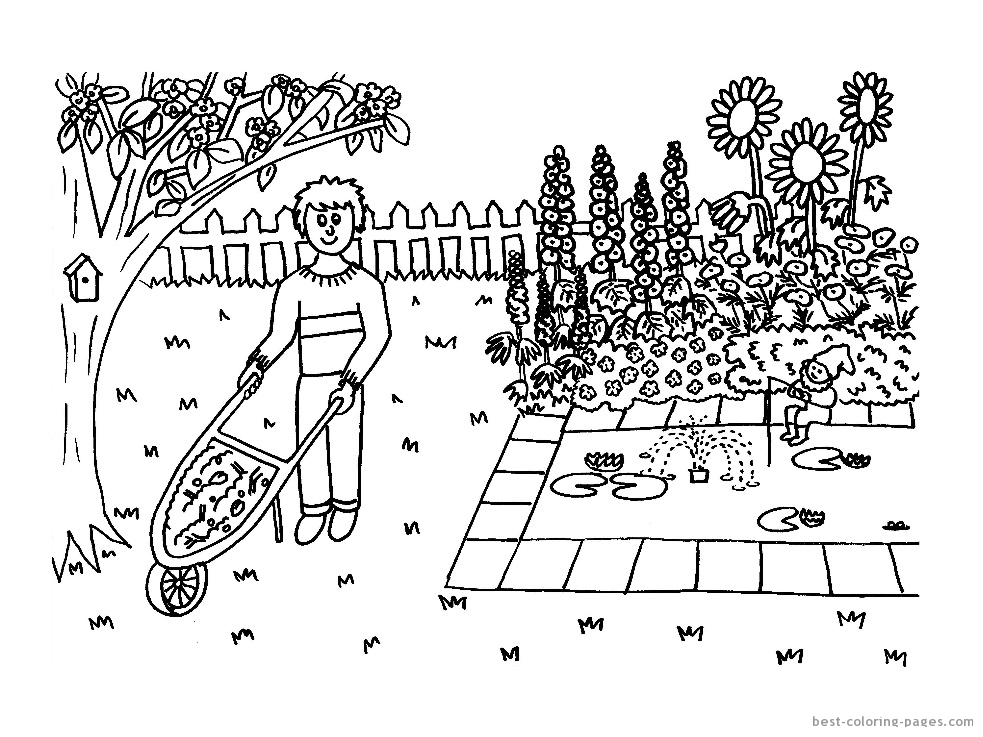 Free printable Gardener coloring page #98667 from Careers and Professions collection Free printable Gardener coloring page #98667 from Careers and Professions collection