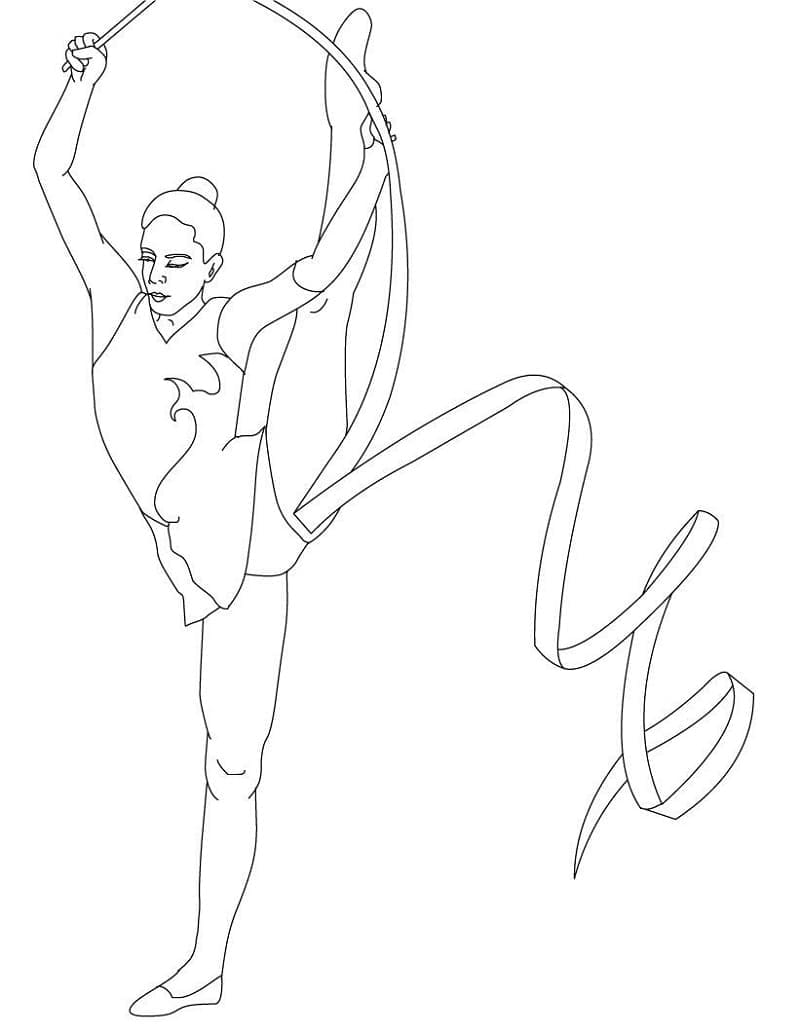 Free printable Gymnastic coloring page #192321 from Careers and Professions collection