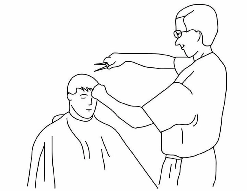 Coloring page: Hairdresser (Careers and Professions) #91247 - Free Printable Coloring Pages