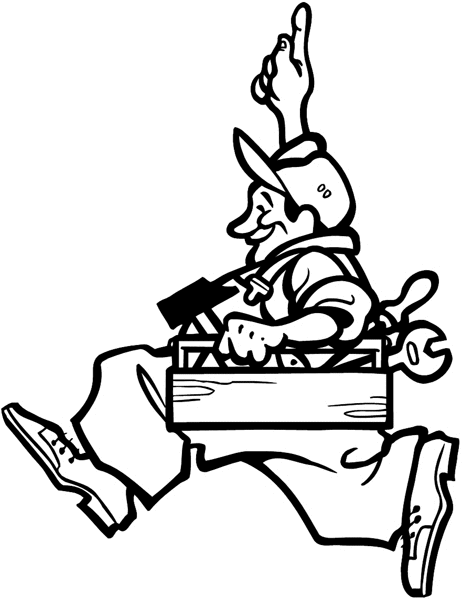 Coloring page: Handyman (Careers and Professions) #90387 - Free Printable Coloring Pages