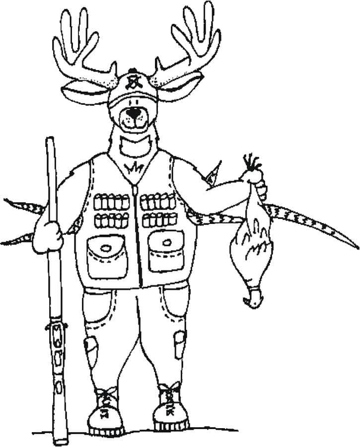 Coloring page: Hunter (Careers and Professions) #218045 - Free Printable Coloring Pages