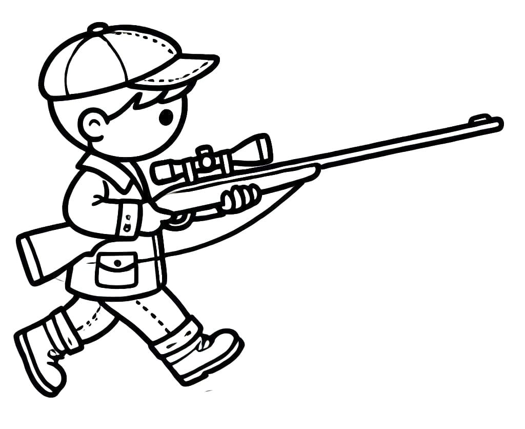 Free printable Hunter coloring page #218053 from Careers and Professions collection