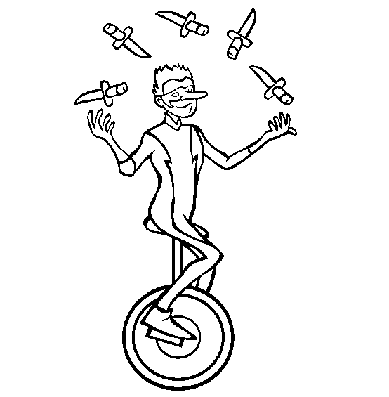 Coloring page: Juggler (Careers and Professions) #99223 - Free Printable Coloring Pages
