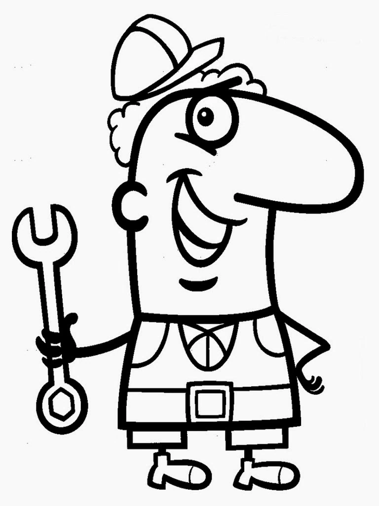 Free printable Mechanic coloring page #101785 from Careers and Professions collection Free printable Mechanic coloring page #101785 from Careers and Professions collection