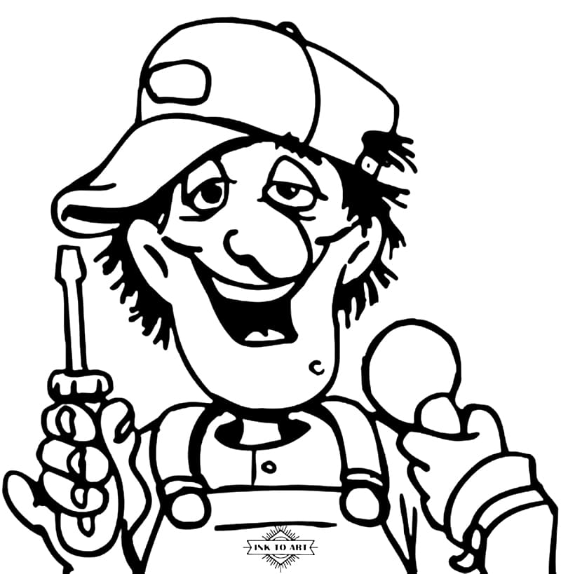 Coloring page: Mechanic (Careers and Professions) #205759 - Free Printable Coloring Pages