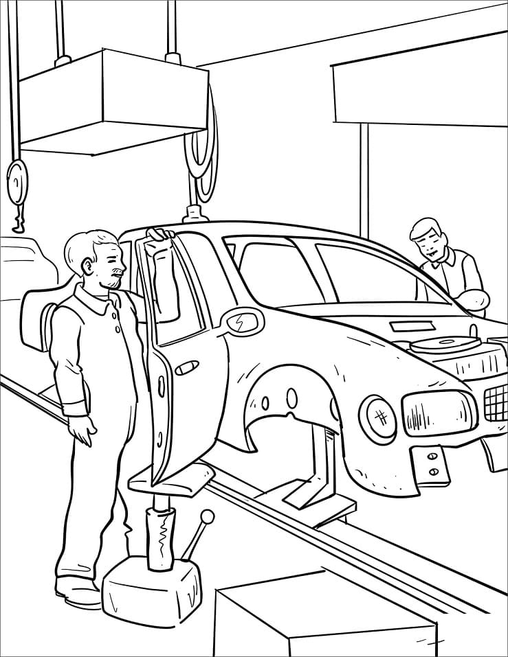 Coloring page: Mechanic (Careers and Professions) #205767 - Free Printable Coloring Pages
