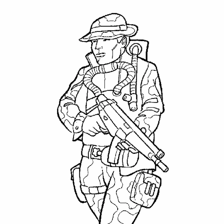 Free printable Military coloring page #102092 from Careers and Professions collection Free printable Military coloring page #102092 from Careers and Professions collection