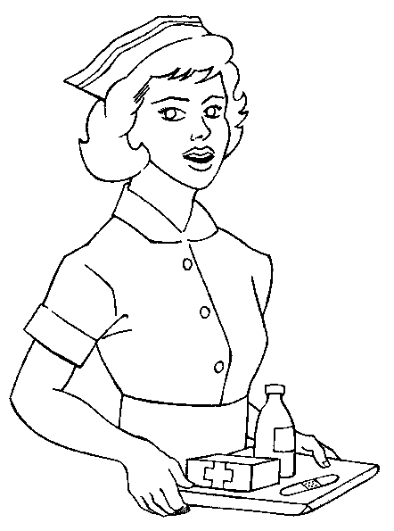 Free printable Nurse coloring page #170398 from Careers and Professions collection Free printable Nurse coloring page #170398 from Careers and Professions collection