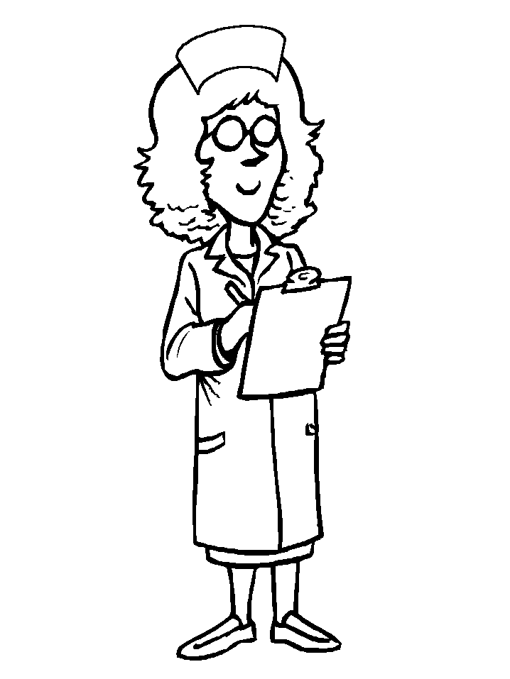 Free printable Nurse coloring page #170423 from Careers and Professions collection