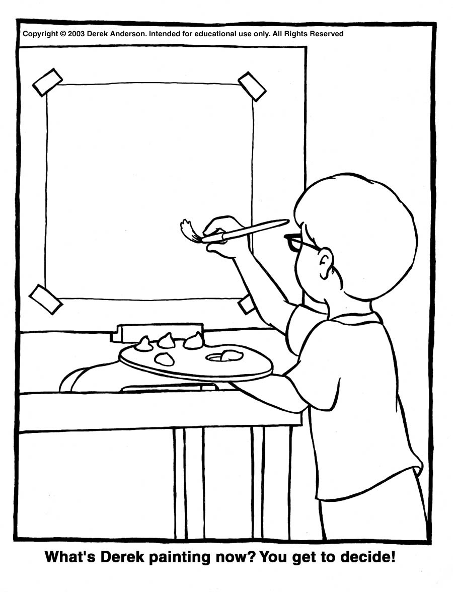 Free printable Painter coloring page #104307 from Careers and Professions collection