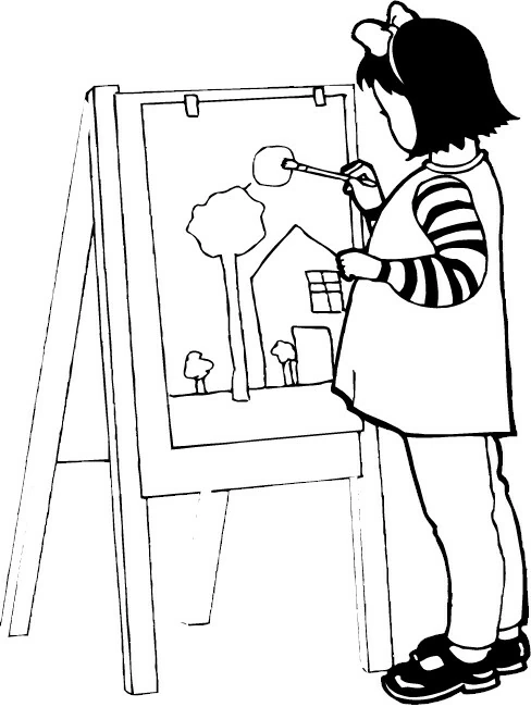 Free printable Painter coloring page #104319 from Careers and Professions collection