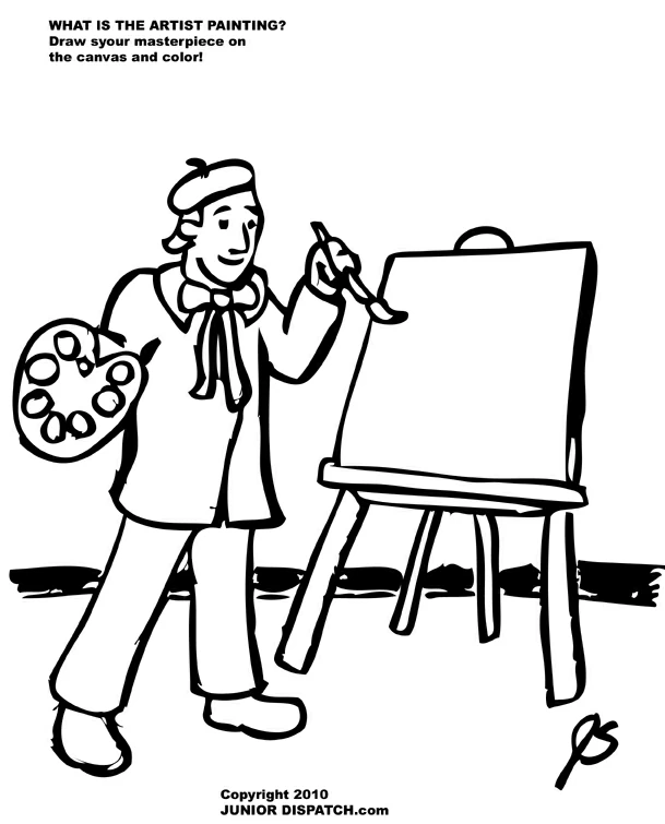 Free printable Painter coloring page #104382 from Careers and Professions collection