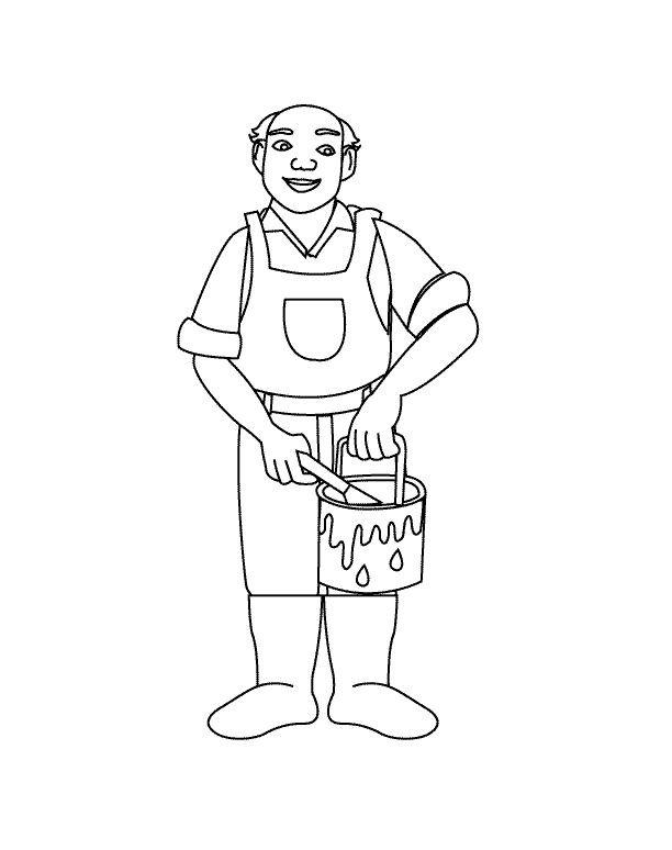 Free printable Painter coloring page #104462 from Careers and Professions collection