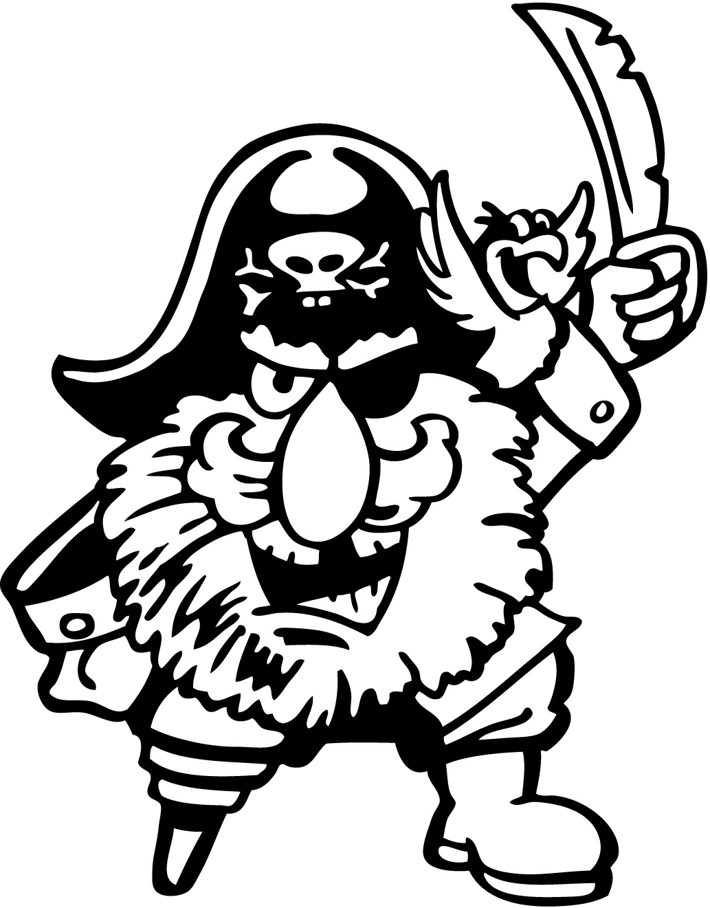 Free printable Pirate coloring page #105007 from Careers and Professions collection