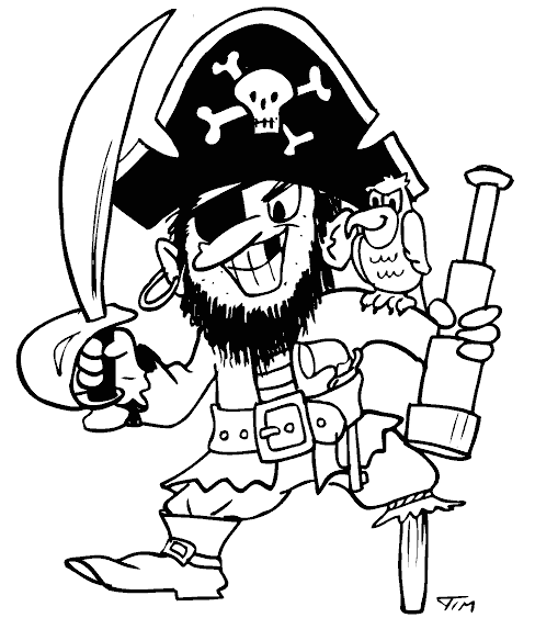 Free printable Pirate coloring page #105073 from Careers and Professions collection Free printable Pirate coloring page #105073 from Careers and Professions collection