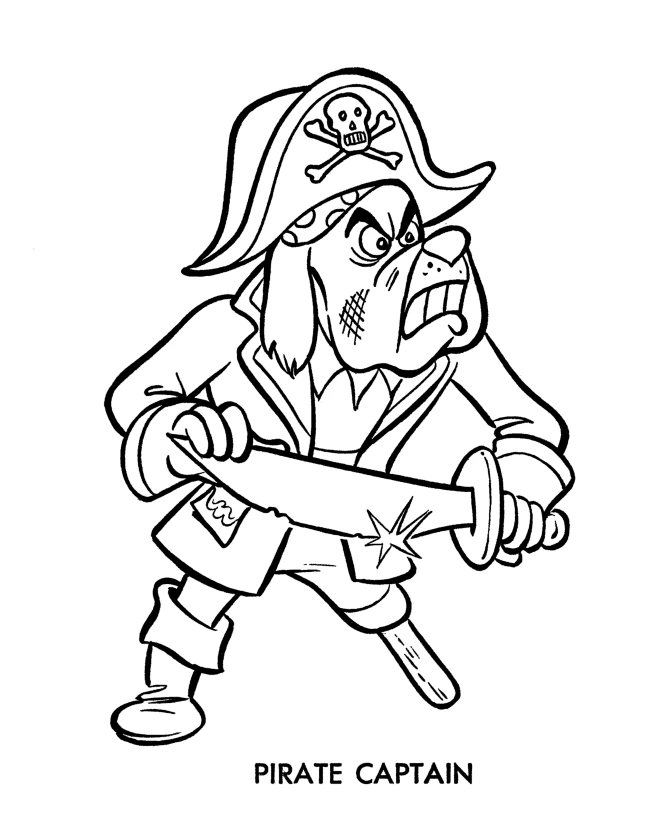 Free printable Pirate coloring page #105093 from Careers and Professions collection