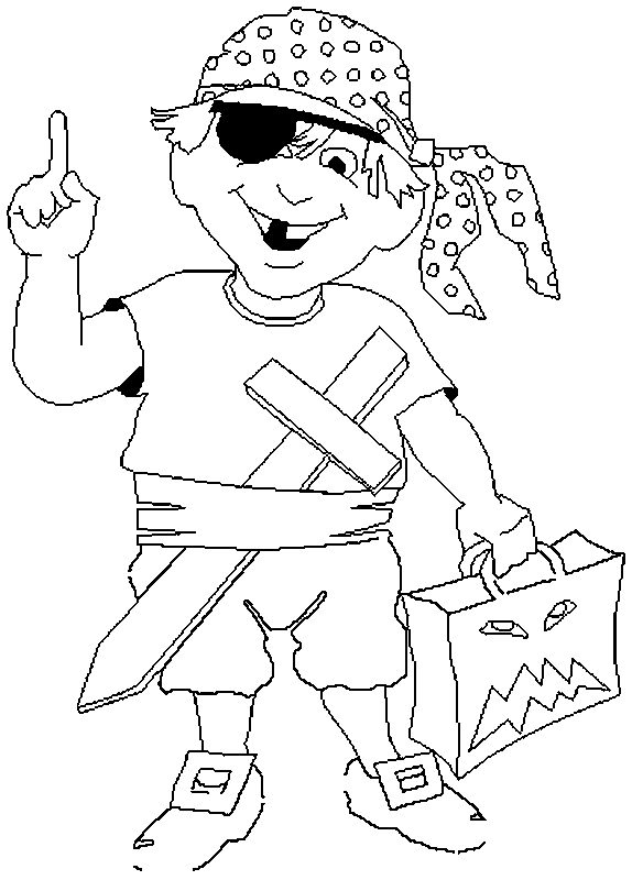 Free printable Pirate coloring page #105192 from Careers and Professions collection