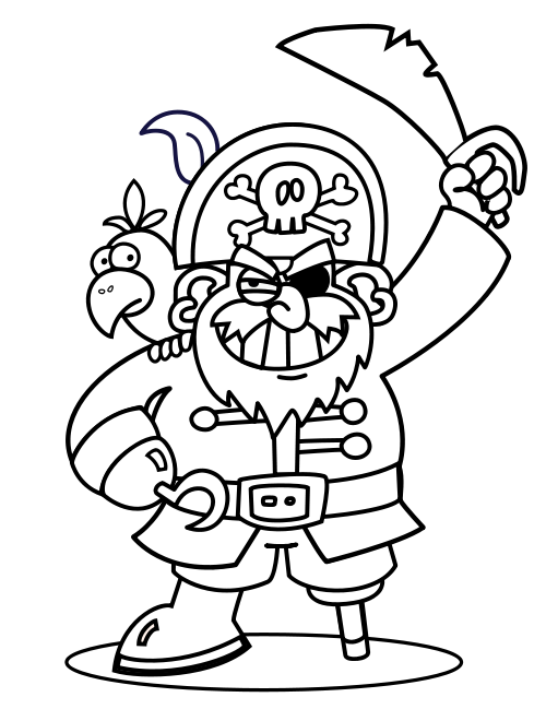 Free printable Pirate coloring page #105210 from Careers and Professions collection Free printable Pirate coloring page #105210 from Careers and Professions collection
