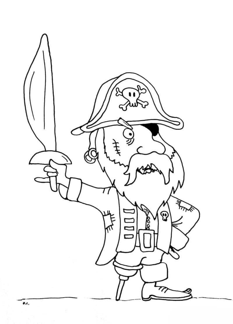 Free printable Pirate coloring page #218278 from Careers and Professions collection Free printable Pirate coloring page #218278 from Careers and Professions collection