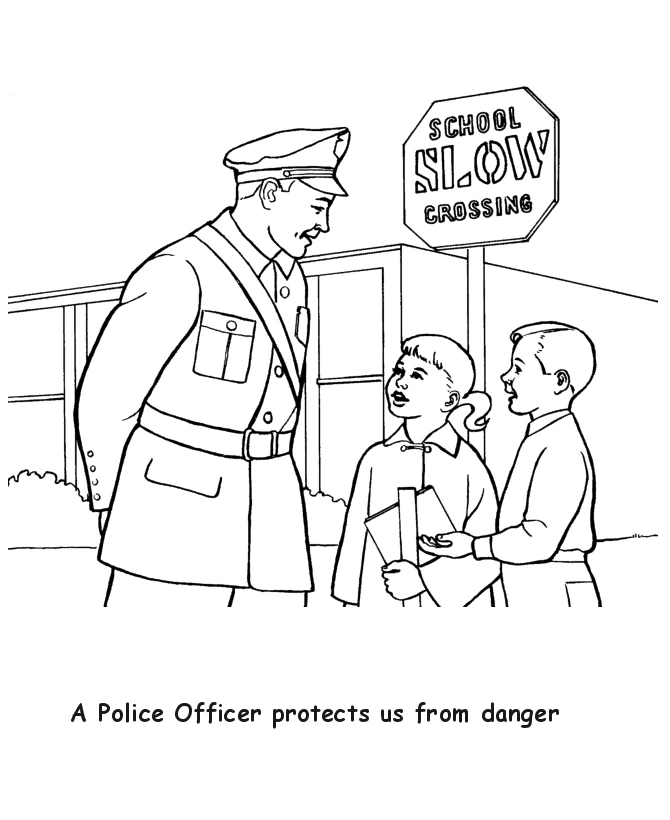 Free printable Police Officer coloring page #105381 from Careers and Professions collection