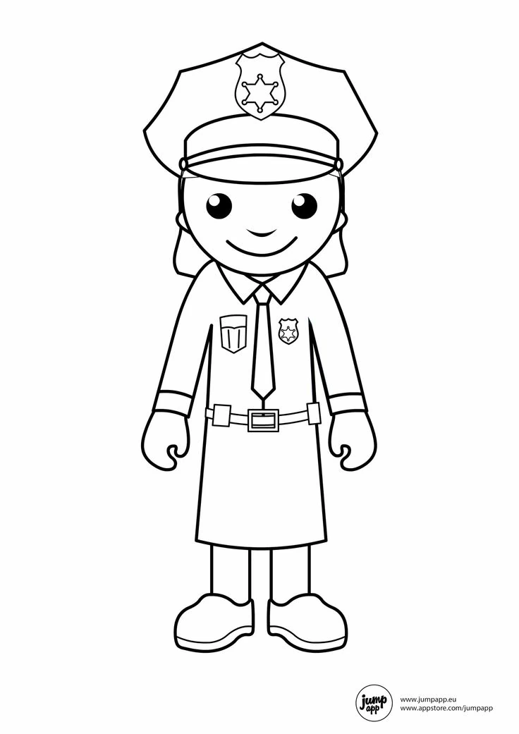 Free printable Police Officer coloring page #105392 from Careers and Professions collection