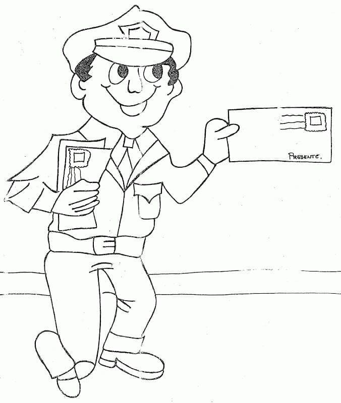 Free printable Postman coloring page #210163 from Careers and Professions collection Free printable Postman coloring page #210163 from Careers and Professions collection