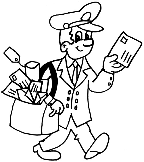 Free printable Postman coloring page #94961 from Careers and Professions collection Free printable Postman coloring page #94961 from Careers and Professions collection