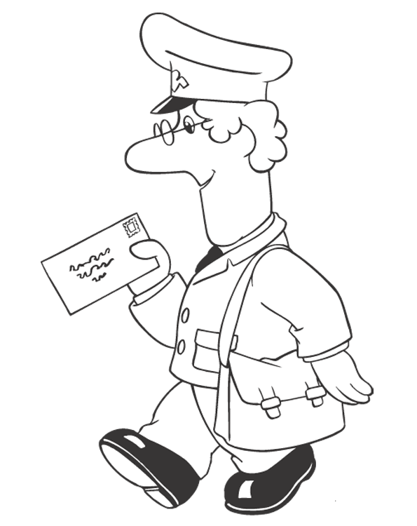 Free printable Postman coloring page #94973 from Careers and Professions collection