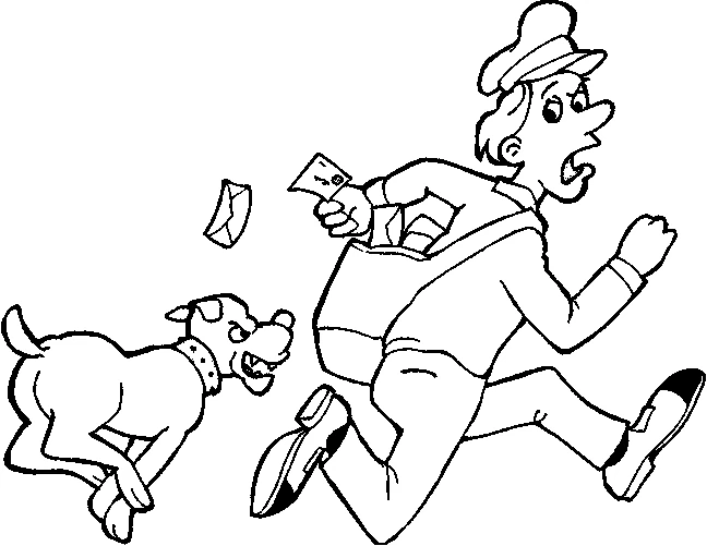 Free printable Postman coloring page #95019 from Careers and Professions collection