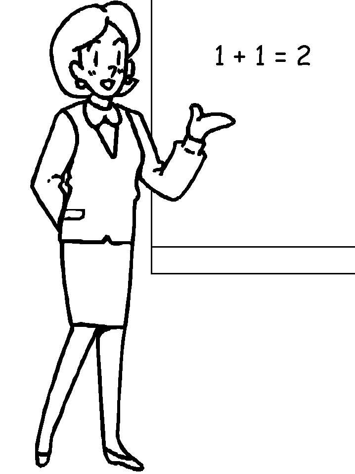 Coloring page: Teacher (Careers and Professions) #94207 - Free Printable Coloring Pages