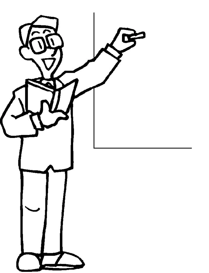 Coloring page: Teacher (Careers and Professions) #94217 - Free Printable Coloring Pages