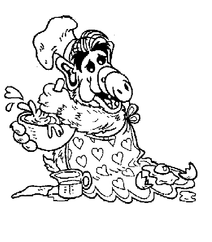 Free printable ALF coloring page #33671 from Cartoon Characters collection