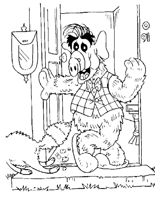 Free printable ALF coloring page #33684 from Cartoon Characters collection