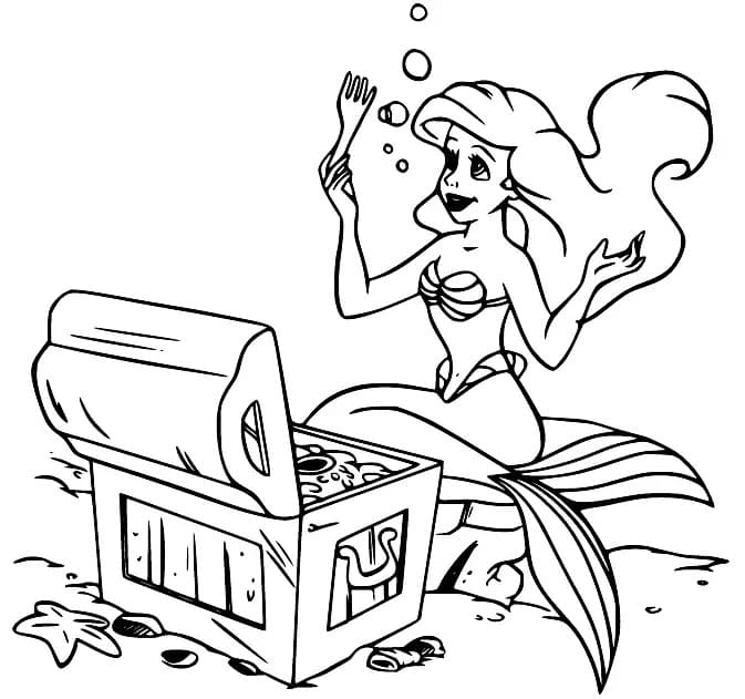 Coloring page: Ariel (Cartoon Characters) #178429 - Free Printable Coloring Pages