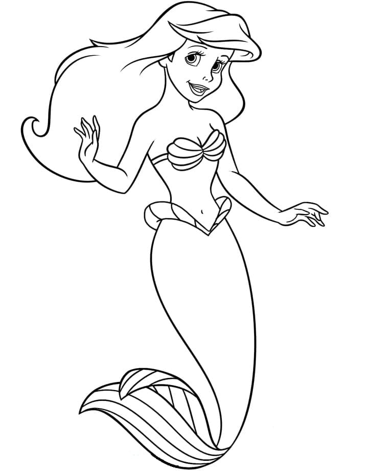 Free printable Ariel coloring page #178443 from Cartoon Characters collection