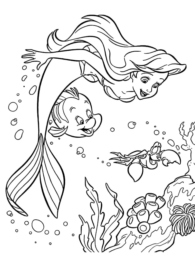 Free printable Ariel coloring page #178446 from Cartoon Characters collection Free printable Ariel coloring page #178446 from Cartoon Characters collection
