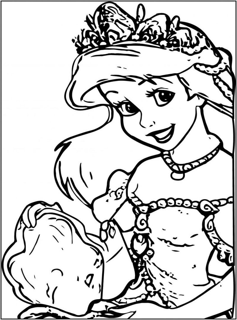 Free printable Ariel coloring page #178451 from Cartoon Characters collection Free printable Ariel coloring page #178451 from Cartoon Characters collection