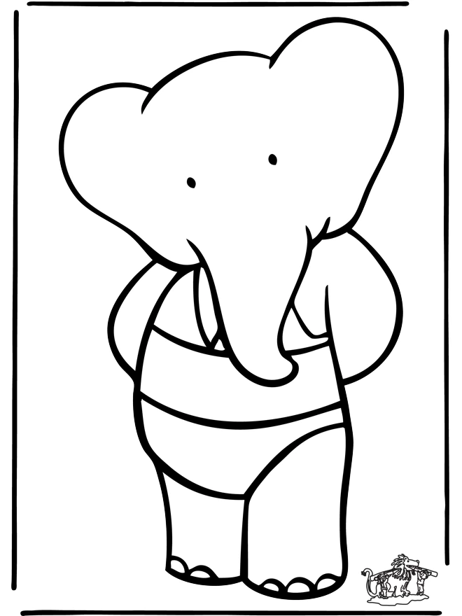 Free printable Babar coloring page #27855 from Cartoon Characters collection Free printable Babar coloring page #27855 from Cartoon Characters collection