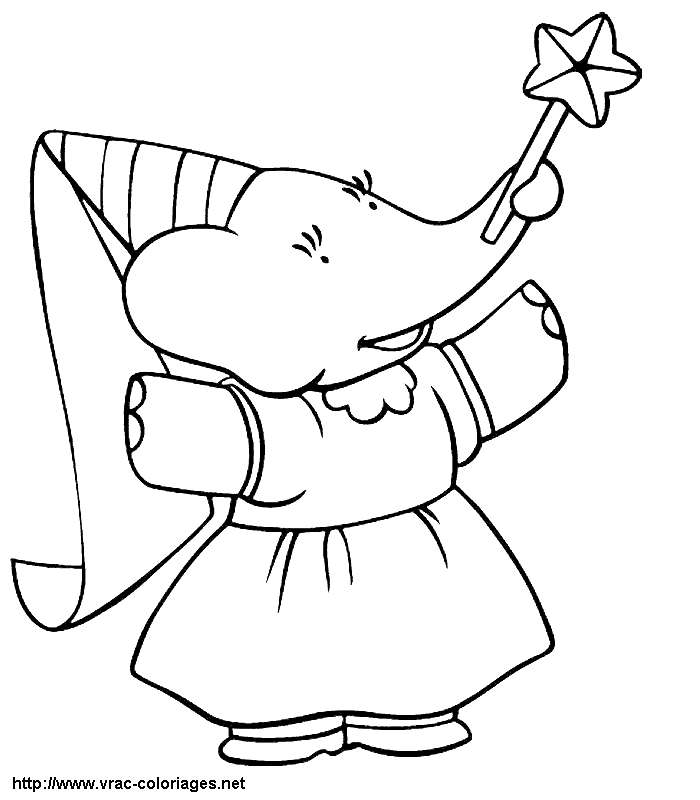 Coloring page: Babar (Cartoon Characters) #27925 - Free Printable Coloring Pages