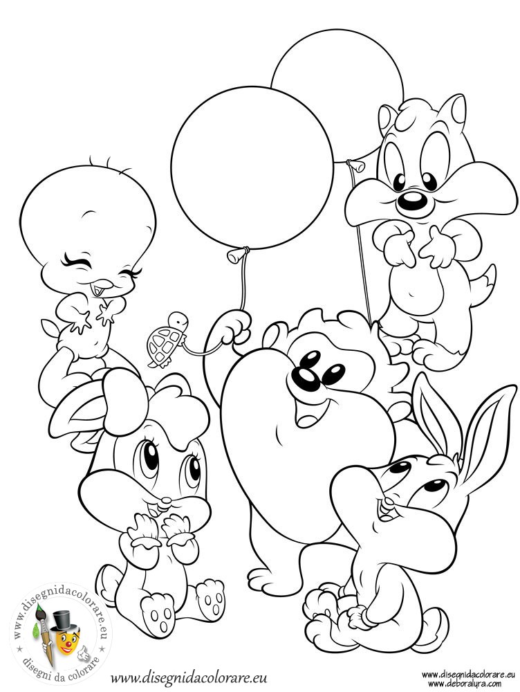 Coloring page: Baby Looney Tunes (Cartoon Characters) #26598 - Free Printable Coloring Pages