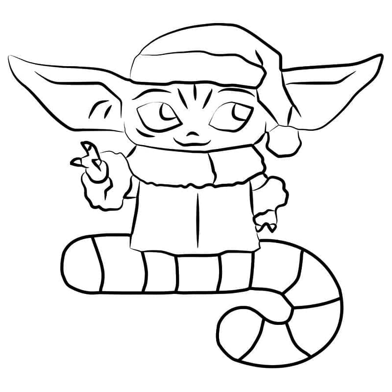 Free printable Baby Yoda coloring page #195058 from Cartoon Characters collection