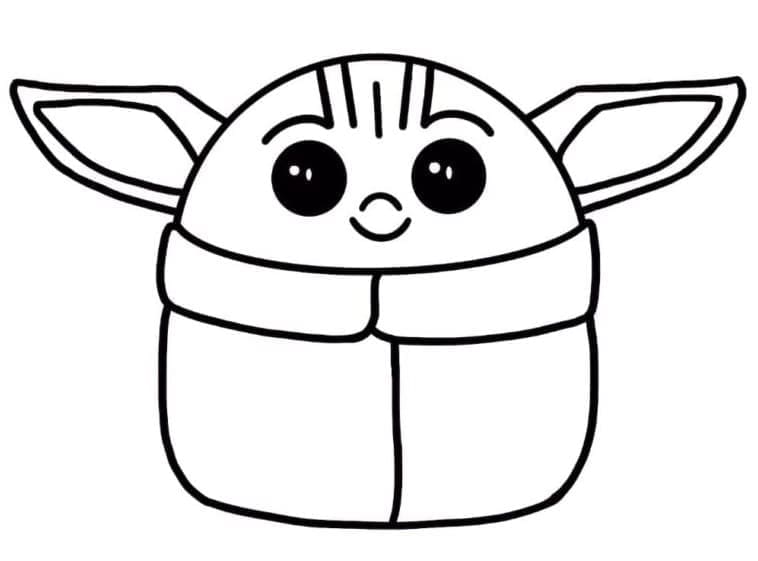 Free printable Baby Yoda coloring page #195075 from Cartoon Characters collection