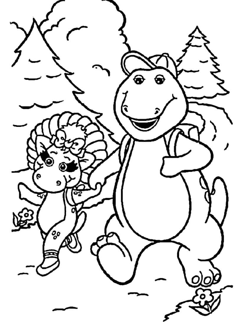 Free printable Barney coloring page #203016 from Cartoon Characters collection
