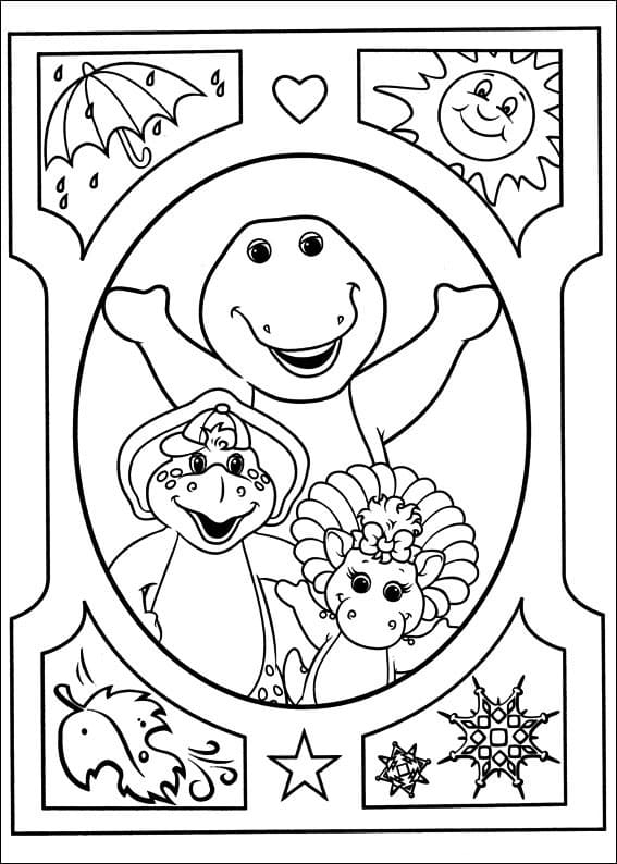 Free printable Barney coloring page #203024 from Cartoon Characters collection