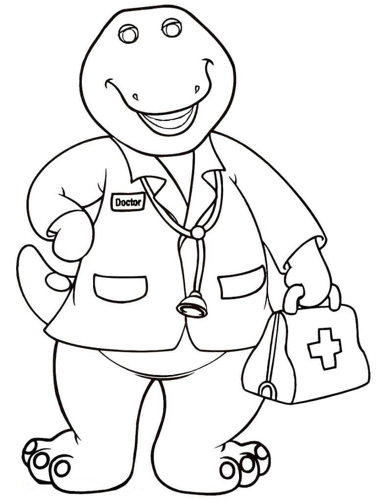 Free printable Barney coloring page #203035 from Cartoon Characters collection