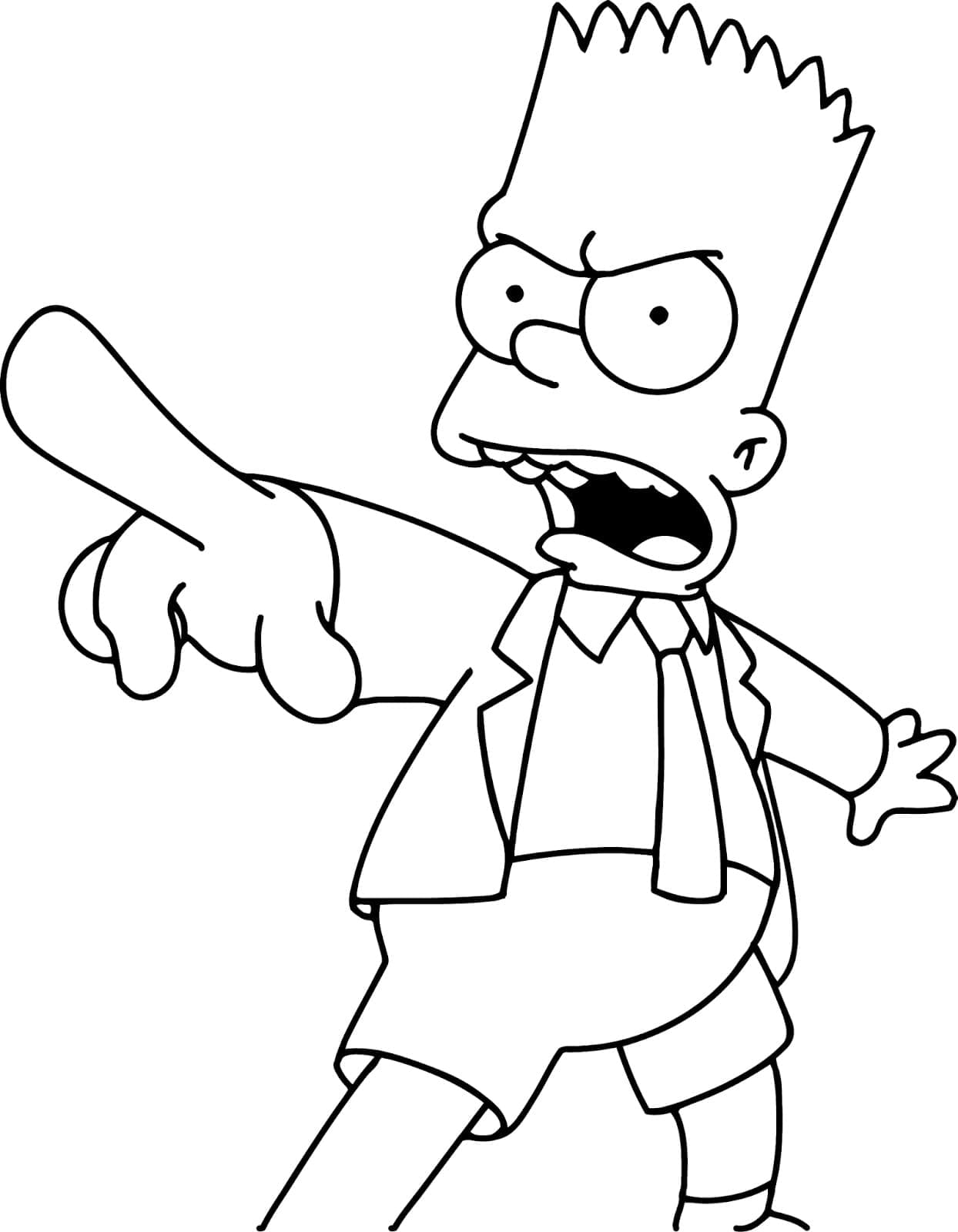 Free printable Bart Simpson coloring page #210670 from Cartoon Characters collection Free printable Bart Simpson coloring page #210670 from Cartoon Characters collection