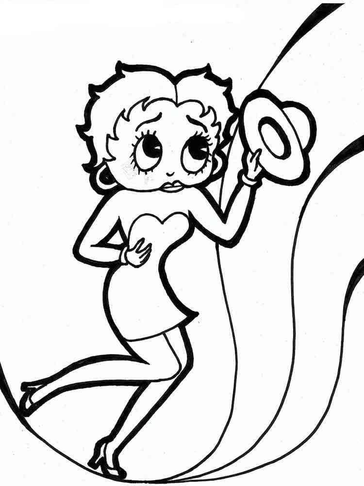 Free printable Betty Boop coloring page #203055 from Cartoon Characters collection