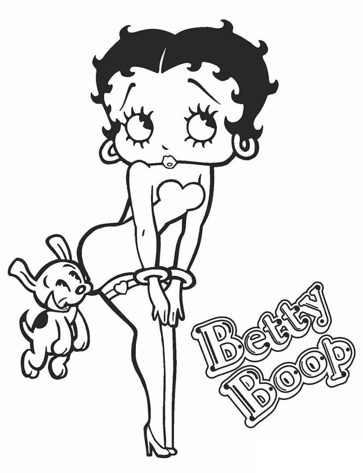 Free printable Betty Boop coloring page #203064 from Cartoon Characters collection Free printable Betty Boop coloring page #203064 from Cartoon Characters collection