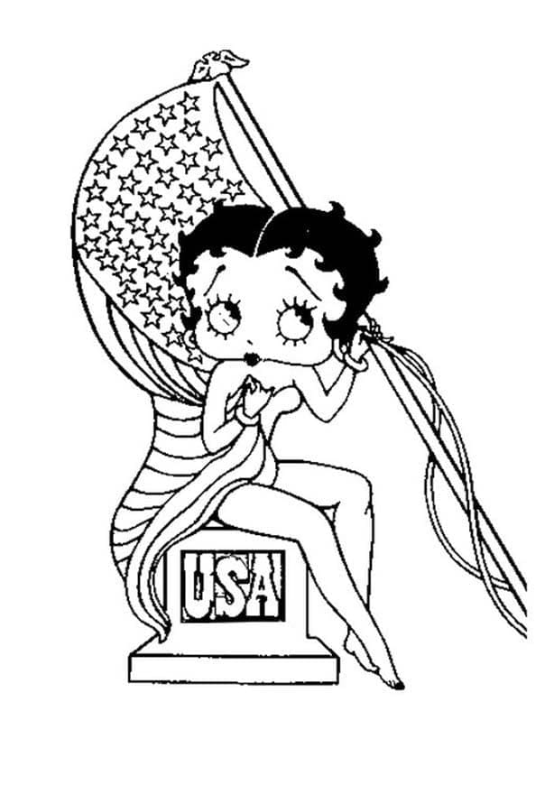 Free printable Betty Boop coloring page #203069 from Cartoon Characters collection