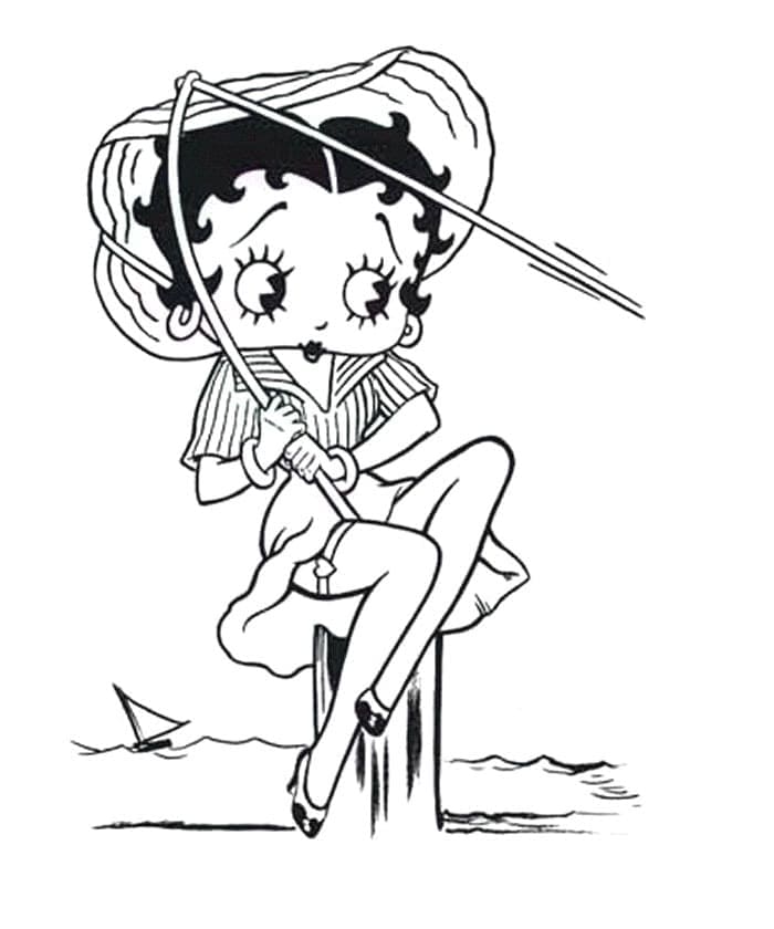 Free printable Betty Boop coloring page #203075 from Cartoon Characters collection